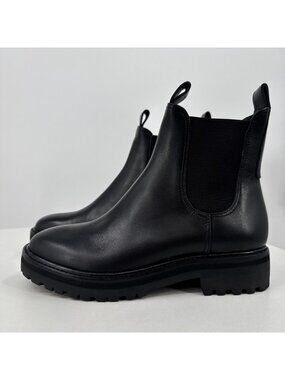 Everlane The Lug Chelsea Boot in Black sz 7.5 Women's Leather Ankle Chunky Sole